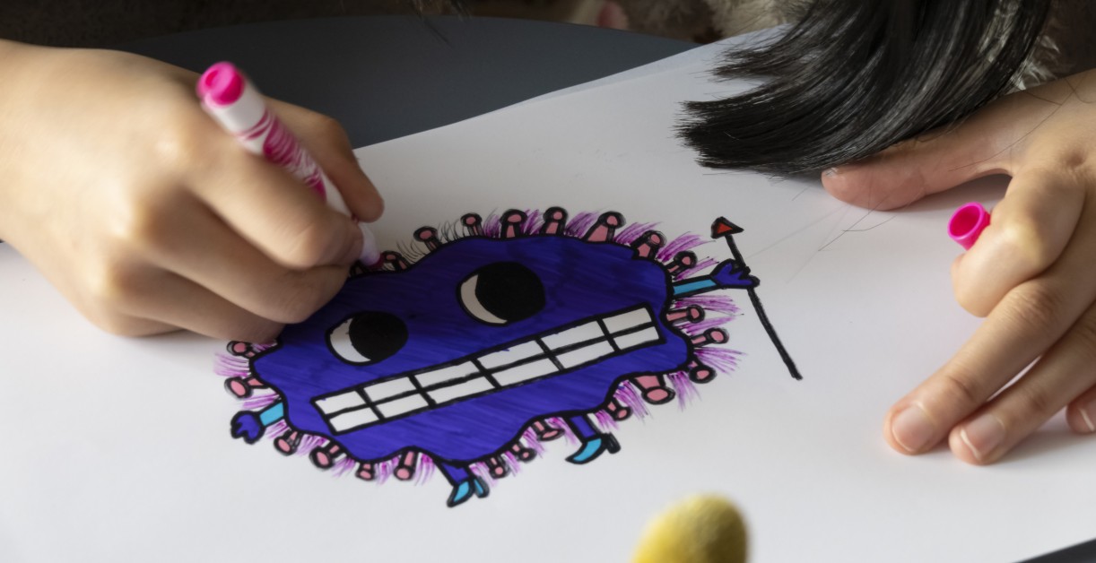 Kids drawing cartoon