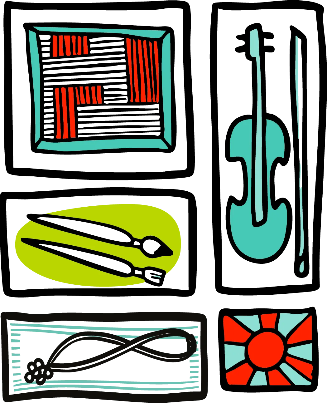 An illustration of aspects of the art festival